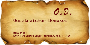 Oesztreicher Domokos névjegykártya